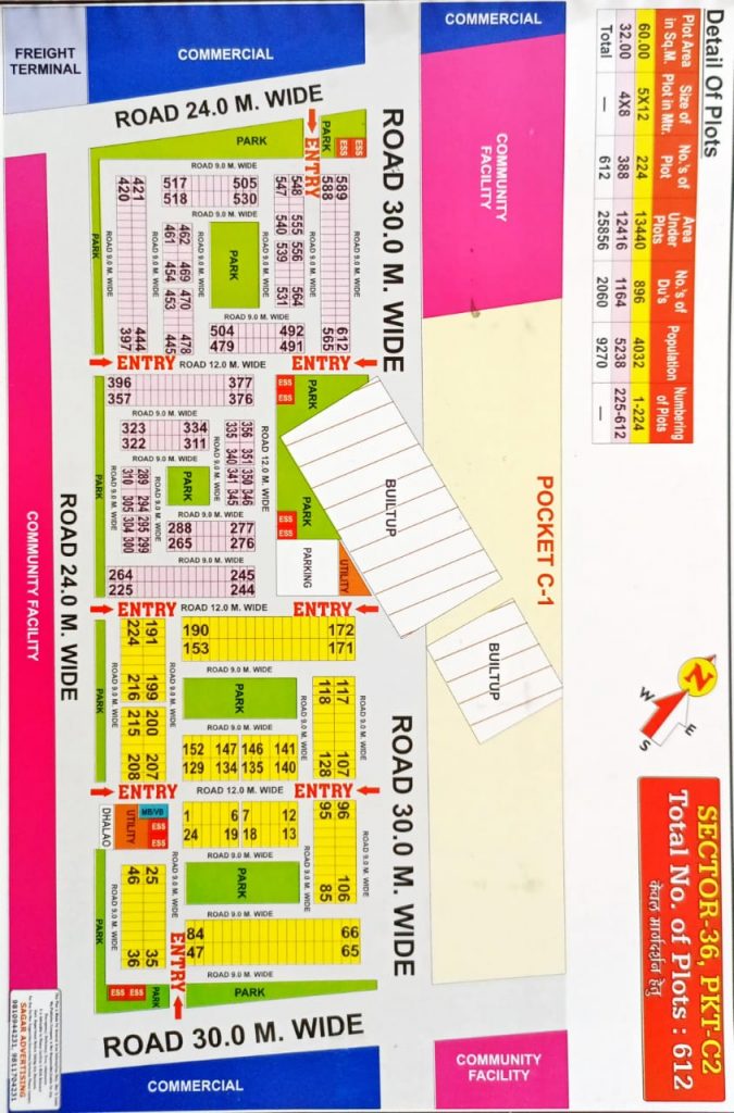 Layout plan for Sector Rohini