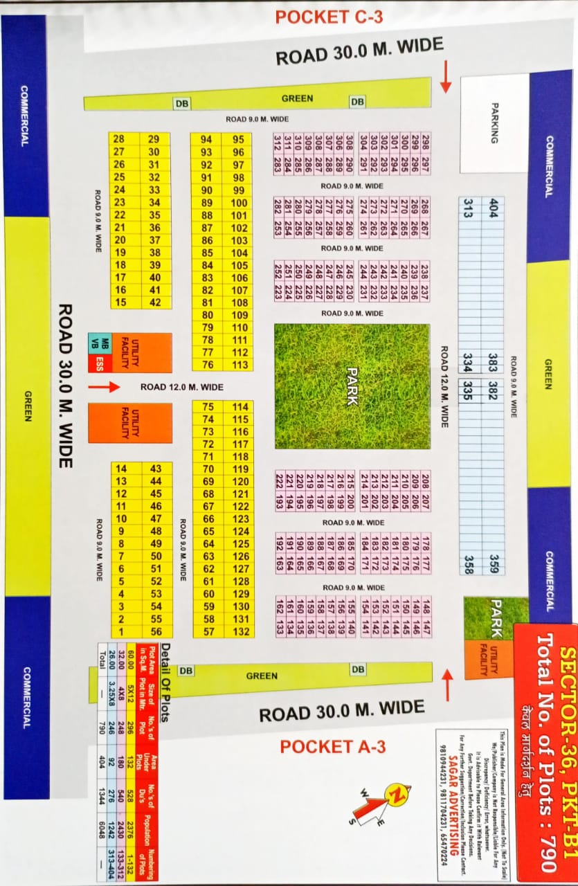 Rohini Sector 36 layout Plan