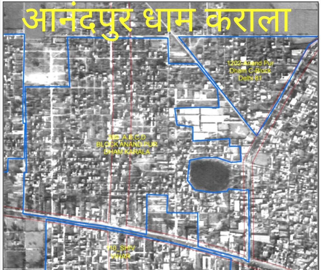 आनंदपुर धाम कराला DDA मैप 